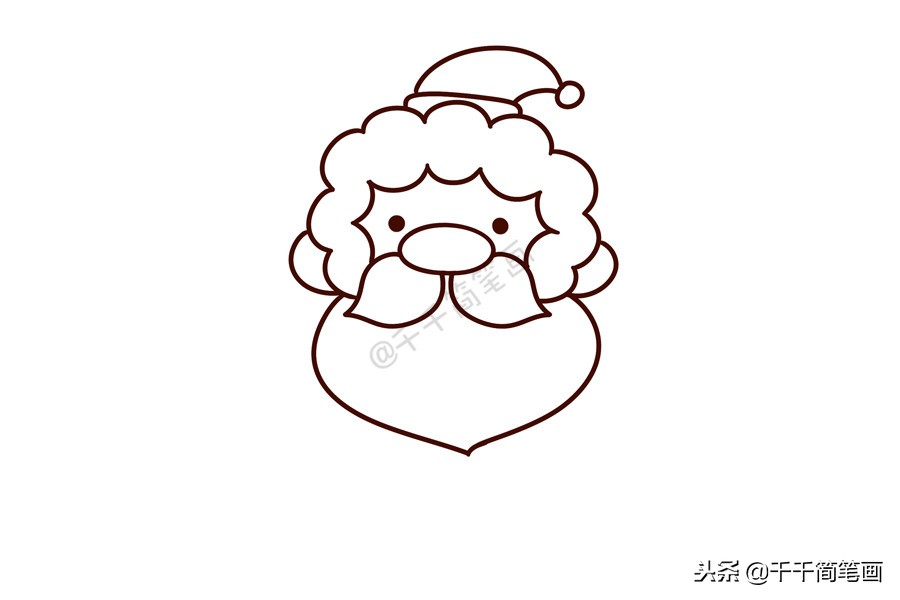 圣诞老人简笔画应该添什么,圣诞老人的礼物简笔画