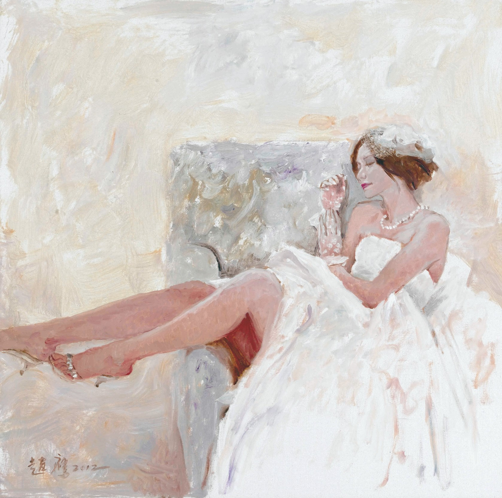 柠檬汁氤在水中　角落里美人如茵——画家赵鹰的写意油画