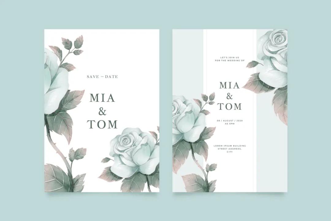 武安婚礼请柬模板素材,excel婚礼请柬模板