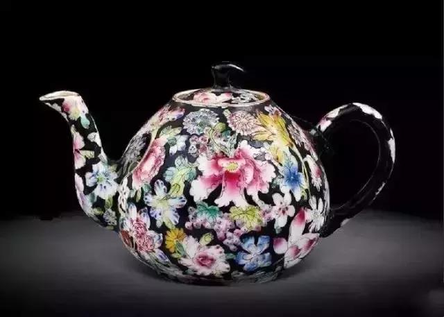 中国古漆器茶壶,古青花瓷茶壶