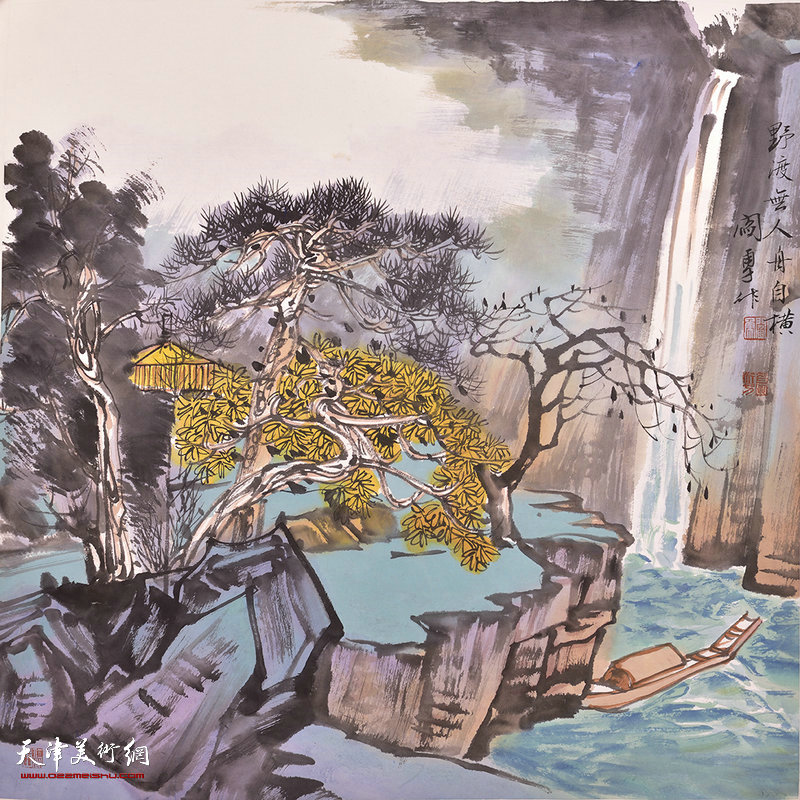 天津市青年山水画家闫勇,天津画家闫勇作品