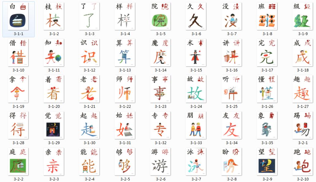 识字卡快速识字方法,常用字识字卡