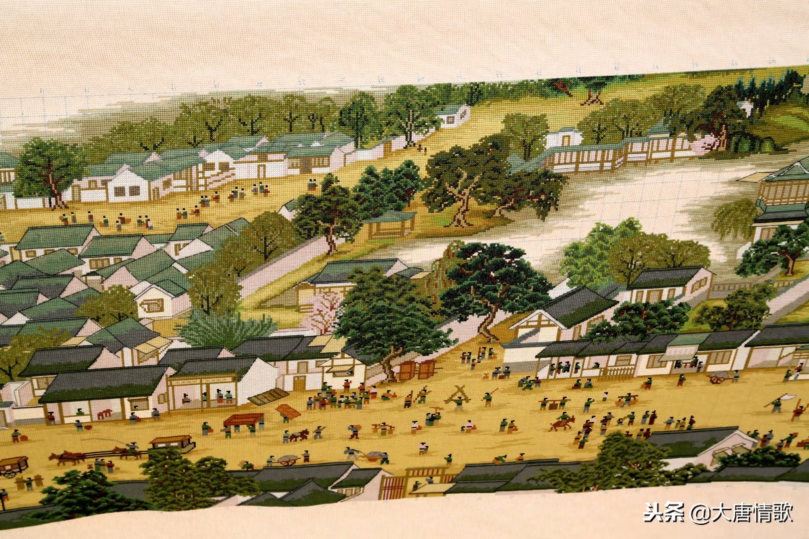 十字绣清明上河图完整照片,清明上河图十字绣真实视频