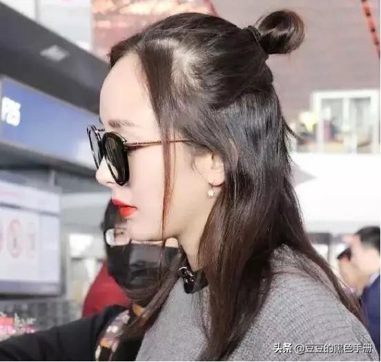 脑门大发际线高的女明星,大脸大脑门秃头女生适合的发型