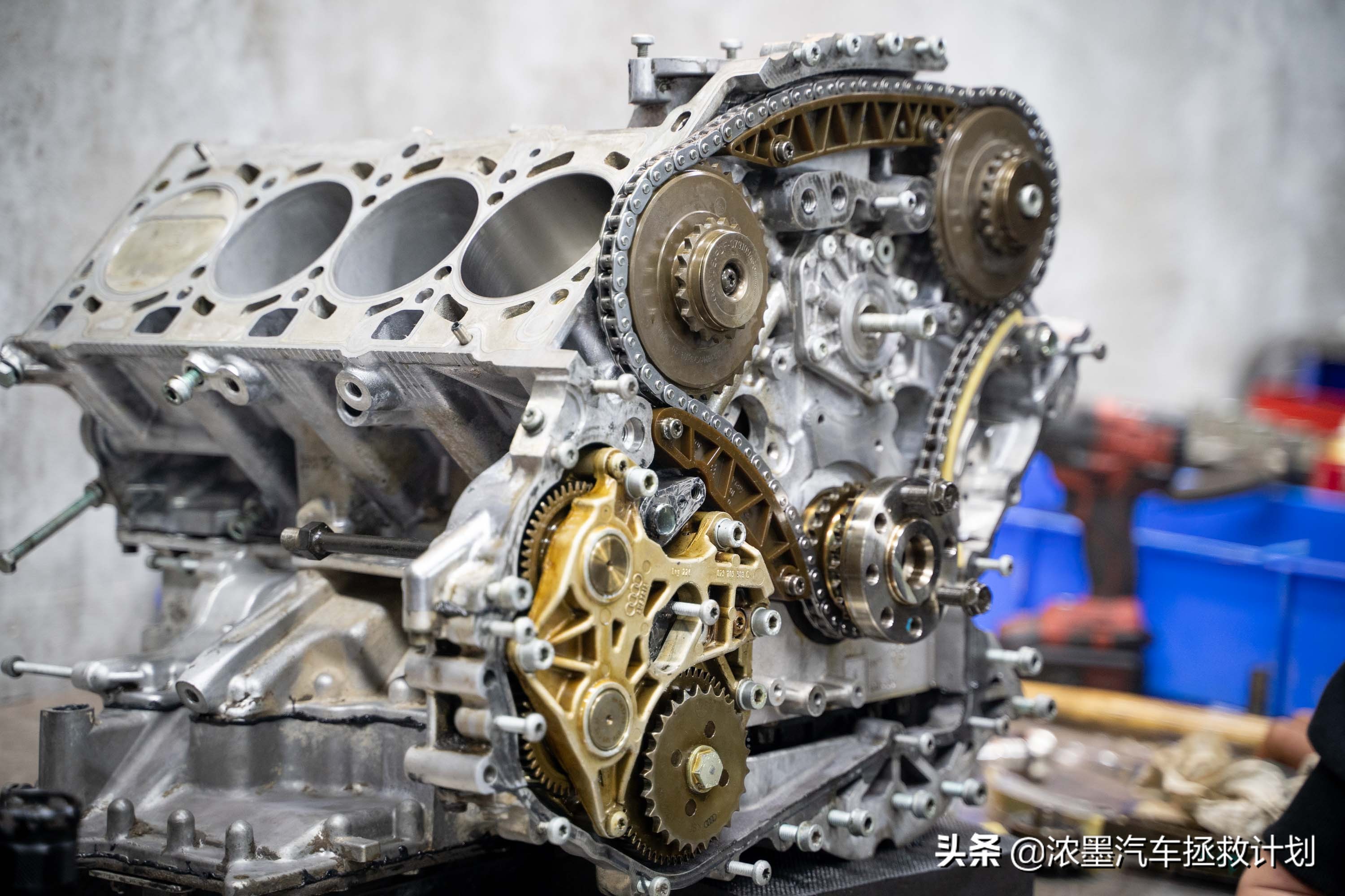 奥迪a6发动机大修全过程,翻新奥迪a6大修发动机