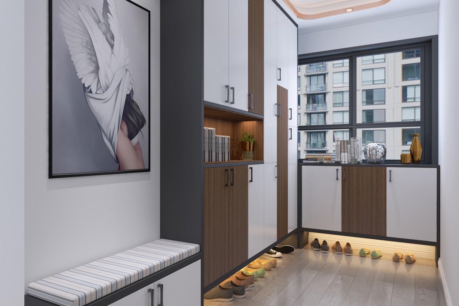 一百平极简轻奢风,99平米小三室轻奢风