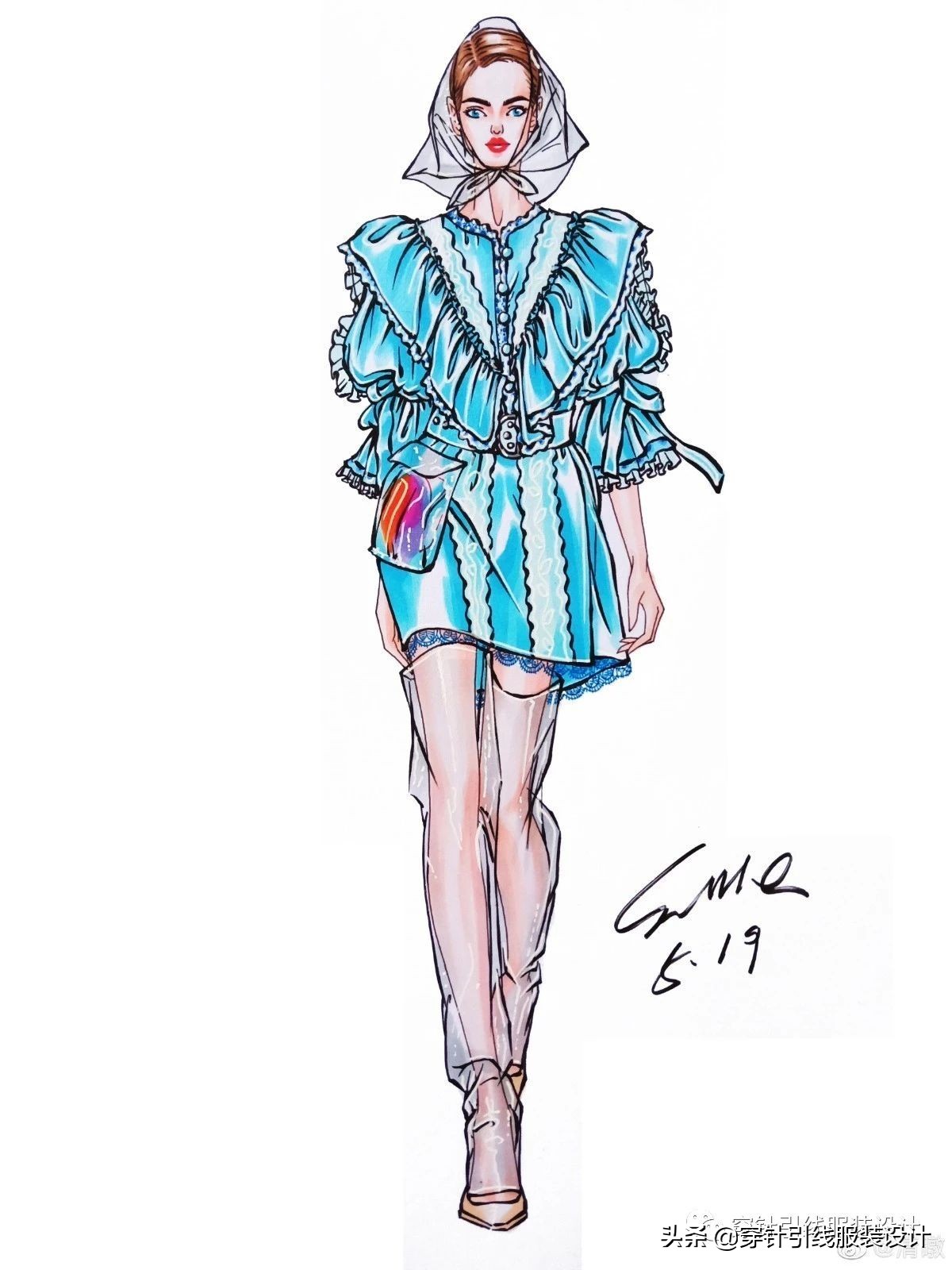 效果图手绘服装,效果图大全70-80平三室