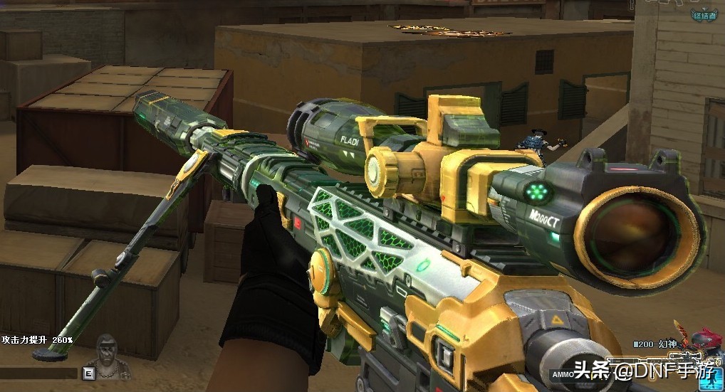 cf中黄金狙m200和m200幻神比较,cf手游awm天龙vsm200幻神