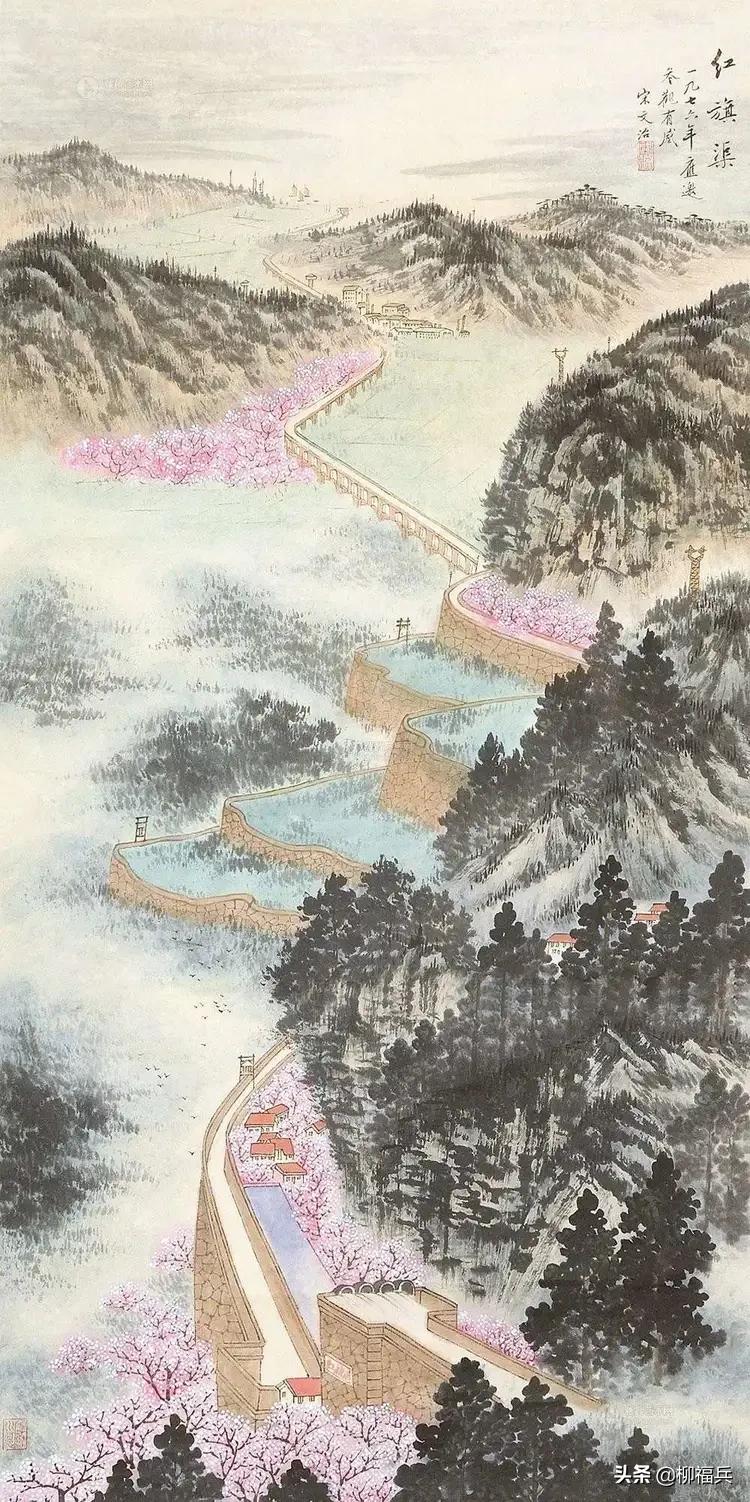 人工天河红旗渠全景图,人工天河红旗渠现场