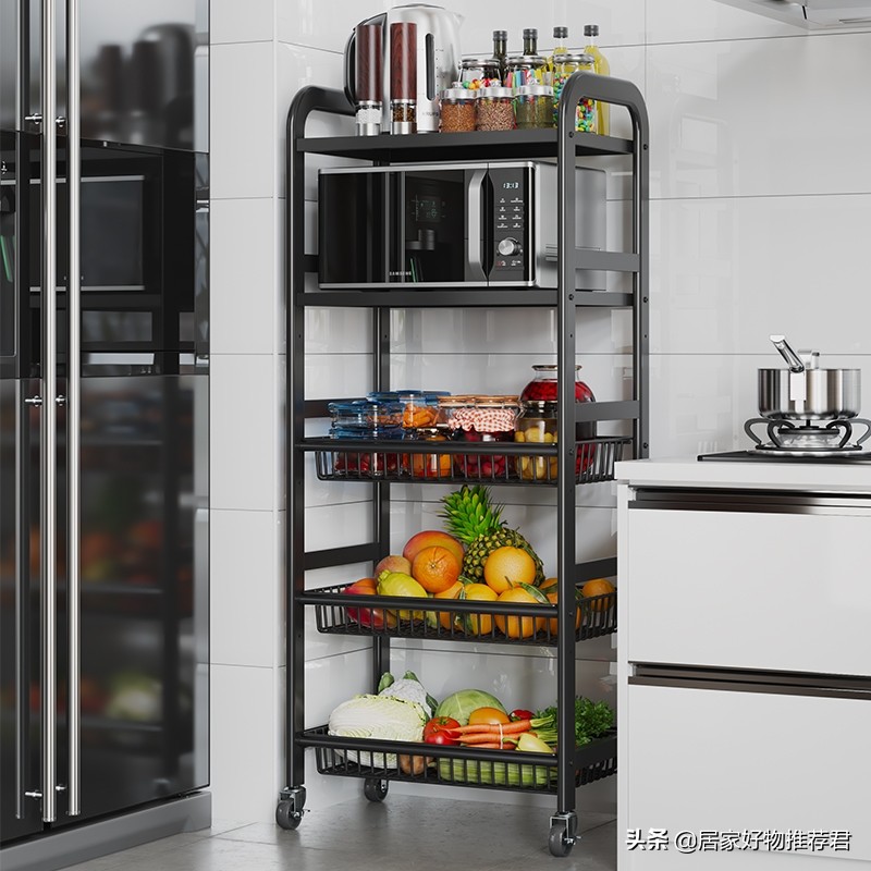 厨房多层置物架解决厨房杂乱问题,告别小厨房脏乱差只需一台集成灶