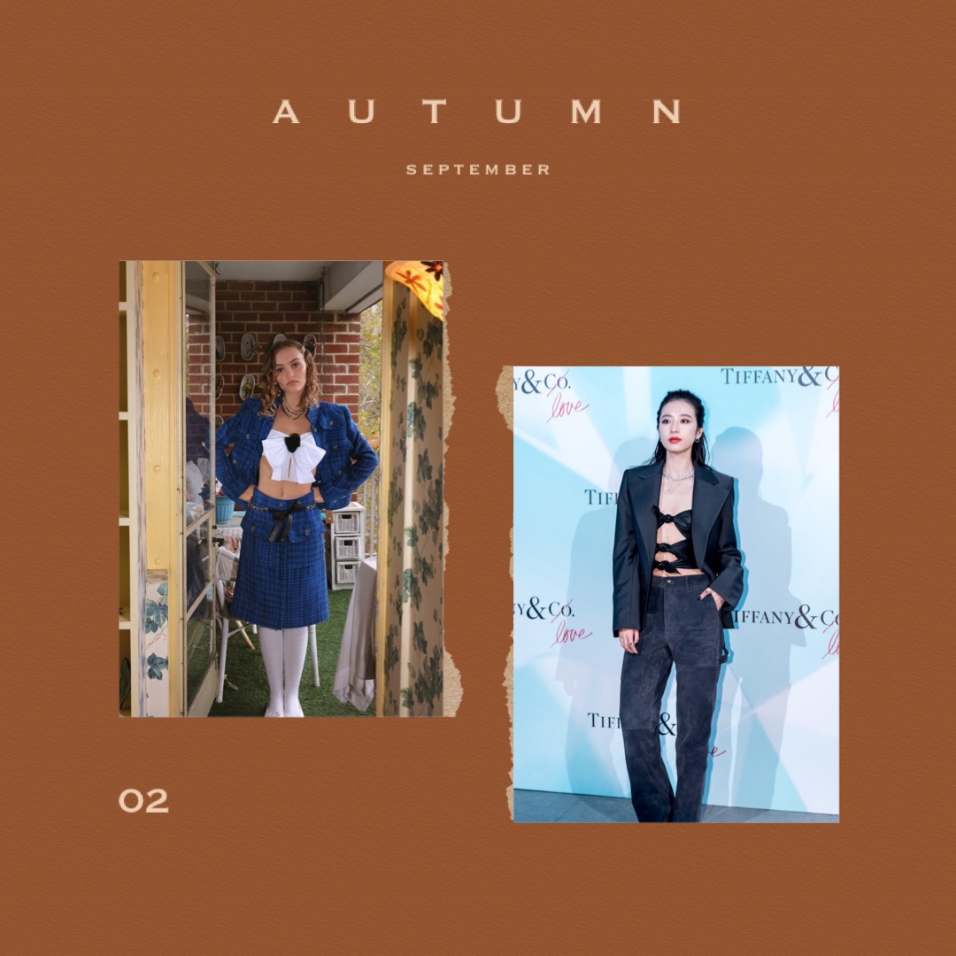 大蝴蝶结法式穿搭,内搭的蝴蝶结这样系好看