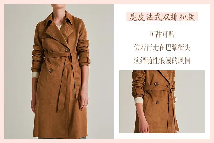 风衣英伦风短款麂皮,英伦经典格子风衣