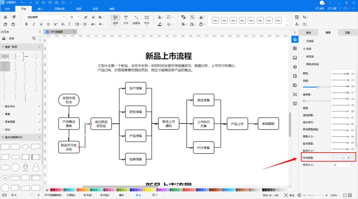 wps中ppt怎么画流程图,ppt流程图大括号怎么画