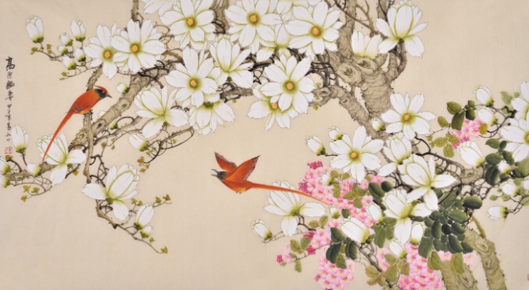 如此高花白于雪，年年偏是斗风开。盛开在诗词中的玉兰花