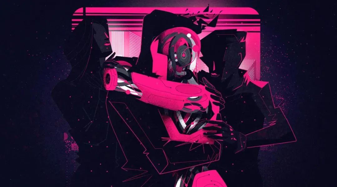 画面冲击感强烈的插画,这种手绘插画是用什么笔画的