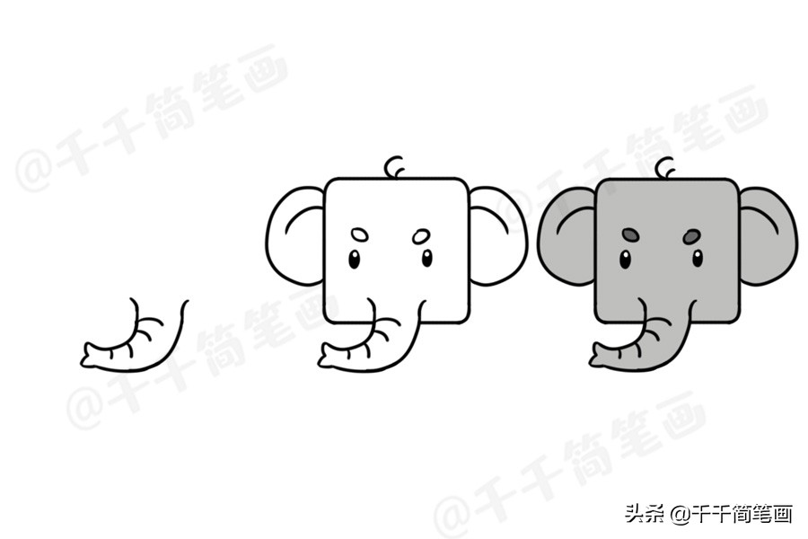 简笔画动物老虎简单,100种可爱动物简笔画熊猫