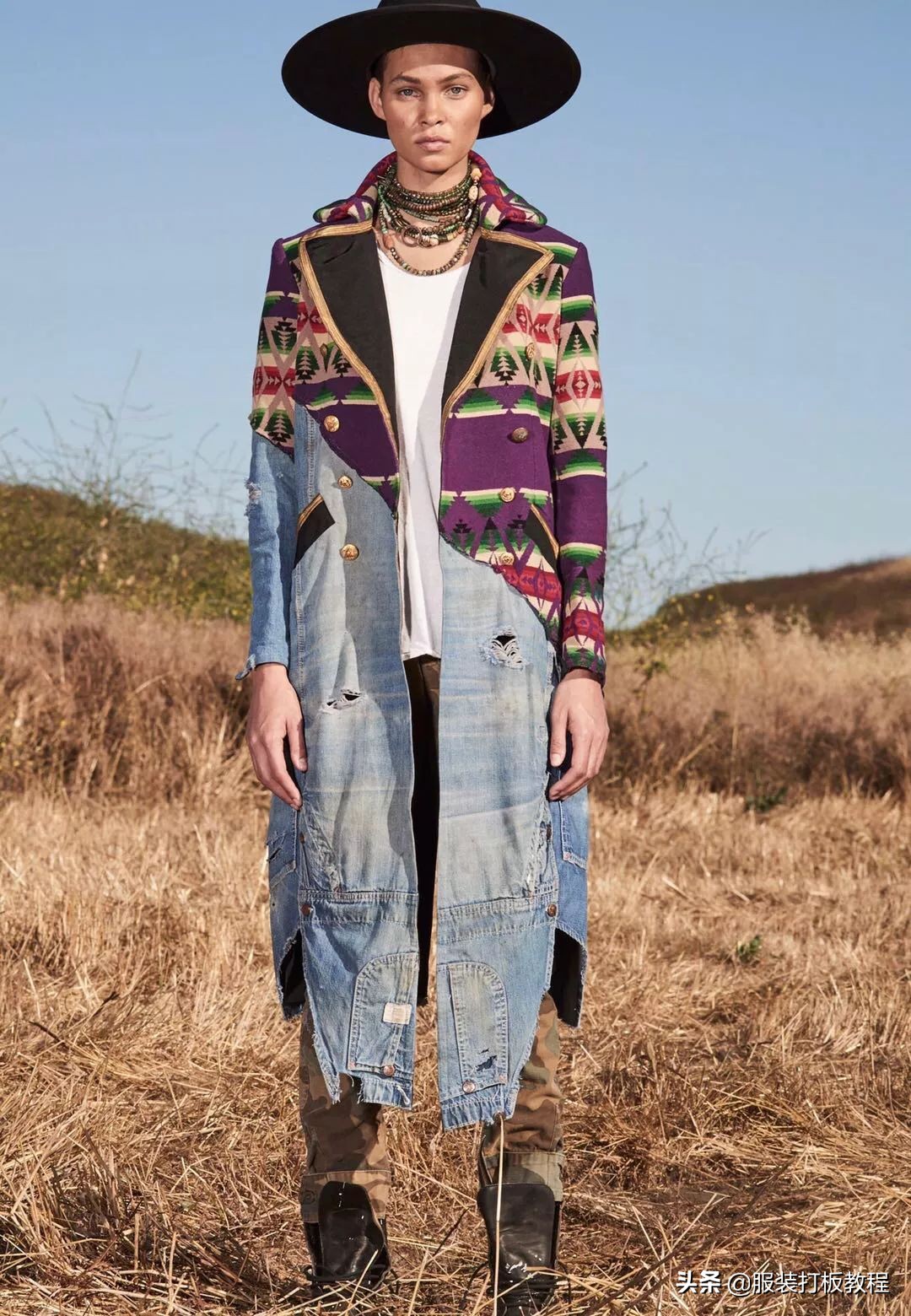 拼接设计潮流套装,拼接服装系列款式图大全