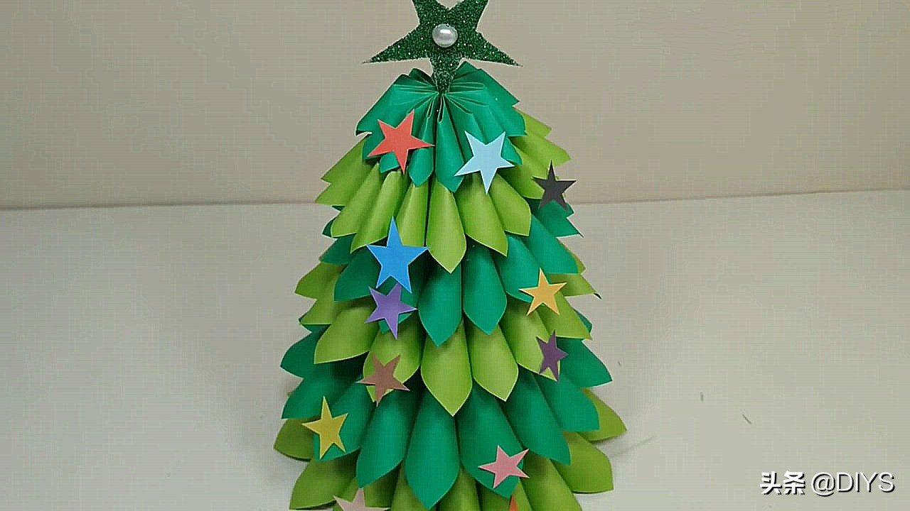 怎么用手工纸做立体圣诞树,立体圣诞树手工制作