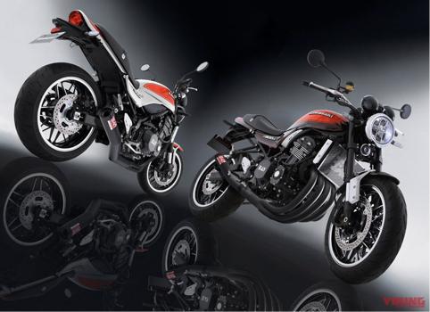 2022款川崎z900吉村排气,川崎z900rs排气管保护