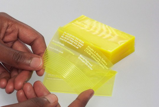 名片创意设计案例,亚克力透明名片效果图