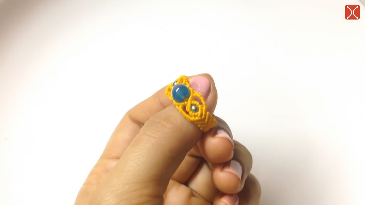 珠子手工编织戒指教程视频,一根线编玫瑰戒指编织方法