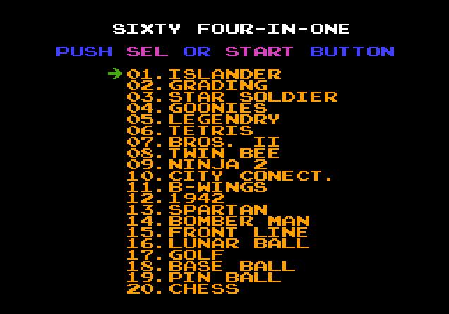 红白机游戏经典合卡64合一前20个游戏回顾，你还记得那些游戏吗？