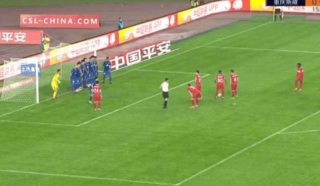 苏宁被误判的点球,江苏苏宁任意球