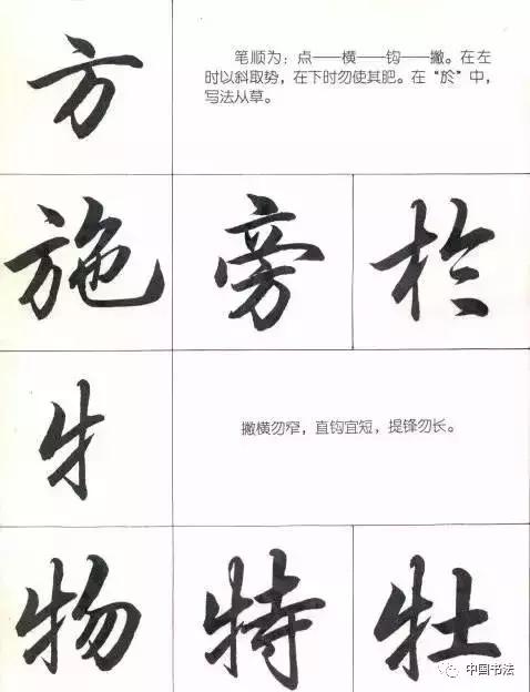 常用行楷部首入门学习,练行楷字的顺序