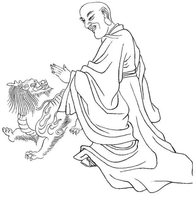 白描罗汉全本,罗汉白描100幅