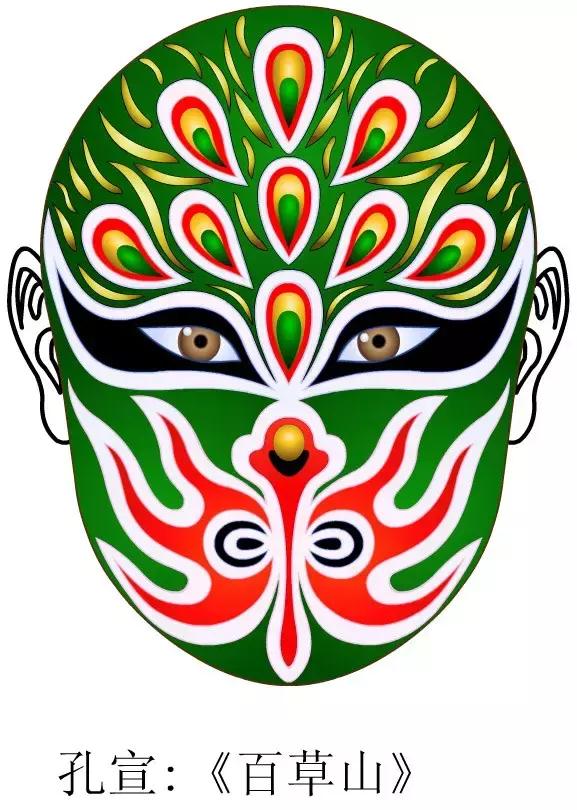 中国京剧脸谱高清典藏,京剧白色脸谱代表人物