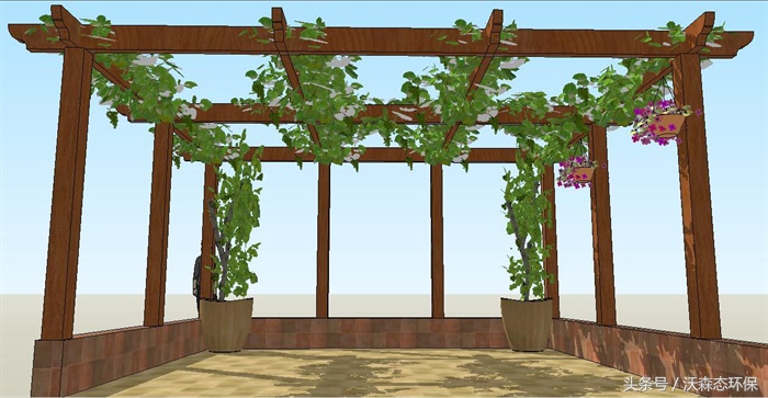 阳台花园花架,阳台花园打造轻奢花架