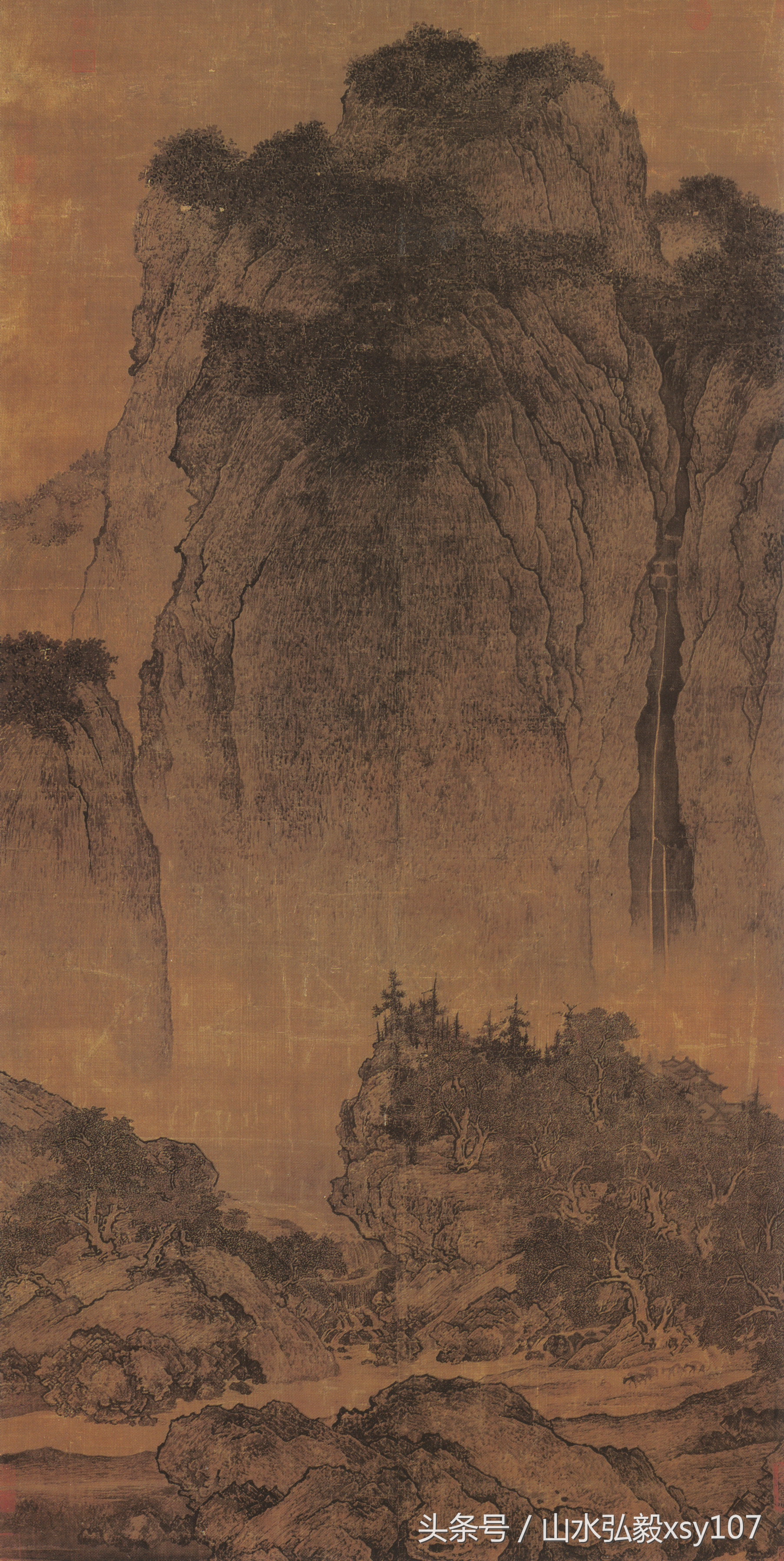 中国山水画的构图精解,云田画论真迹欣赏