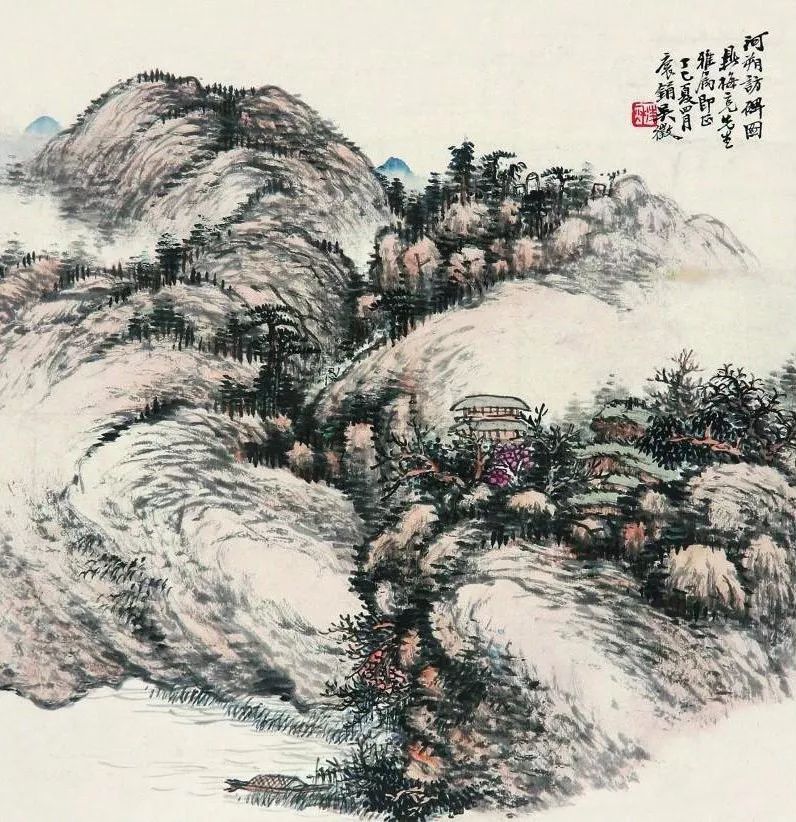 写意山水花鸟画精品欣赏,吴待秋山水画精品欣赏图文