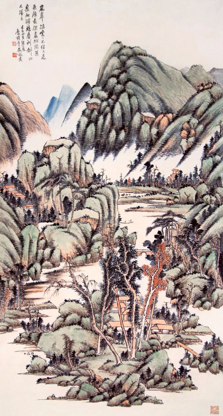 写意山水花鸟画精品欣赏,吴待秋山水画精品欣赏图文