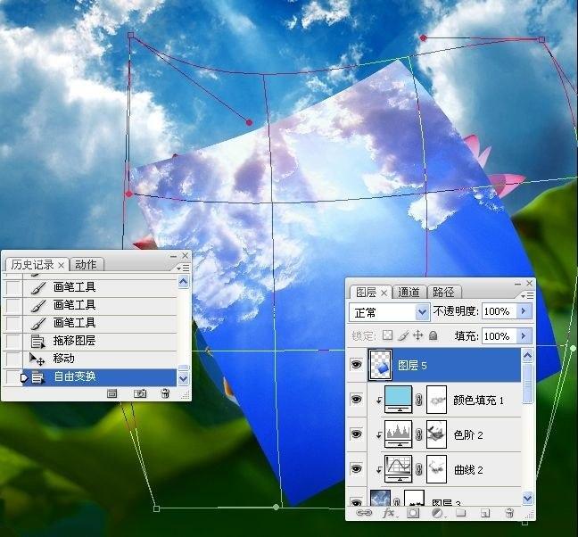 拍荷花用ps做成水墨画方法,ps怎样将拍的荷花p得漂亮免费教程