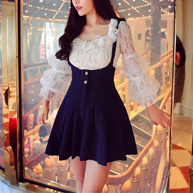 蝴蝶结连衣裙漂亮迷人,清纯迷人瘦身连衣裙