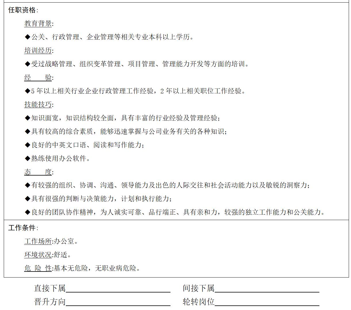 工作岗位及岗位职责大全,岗位职责及薪资模板