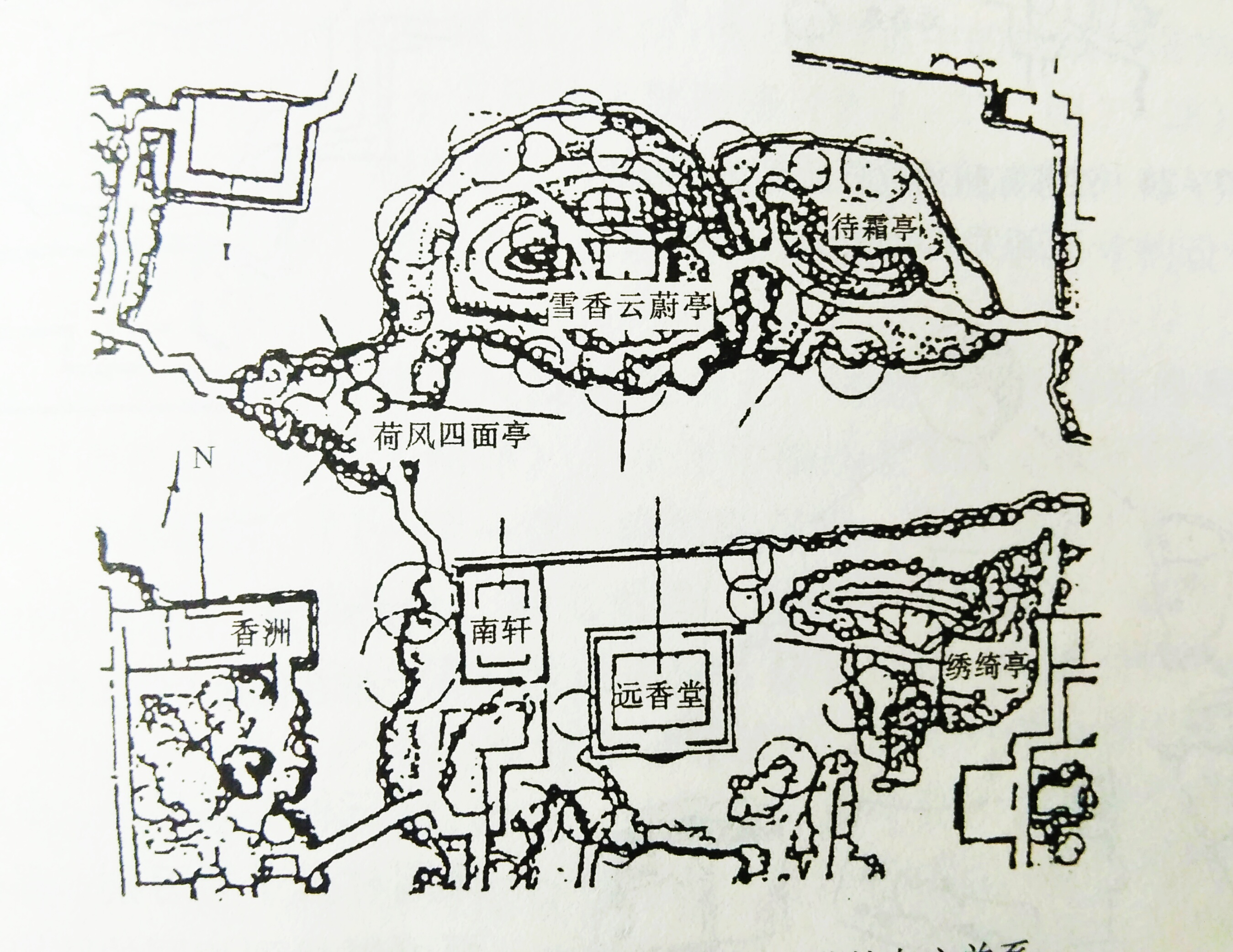 园林建筑排布讲究观景空间布局,园林建筑布局