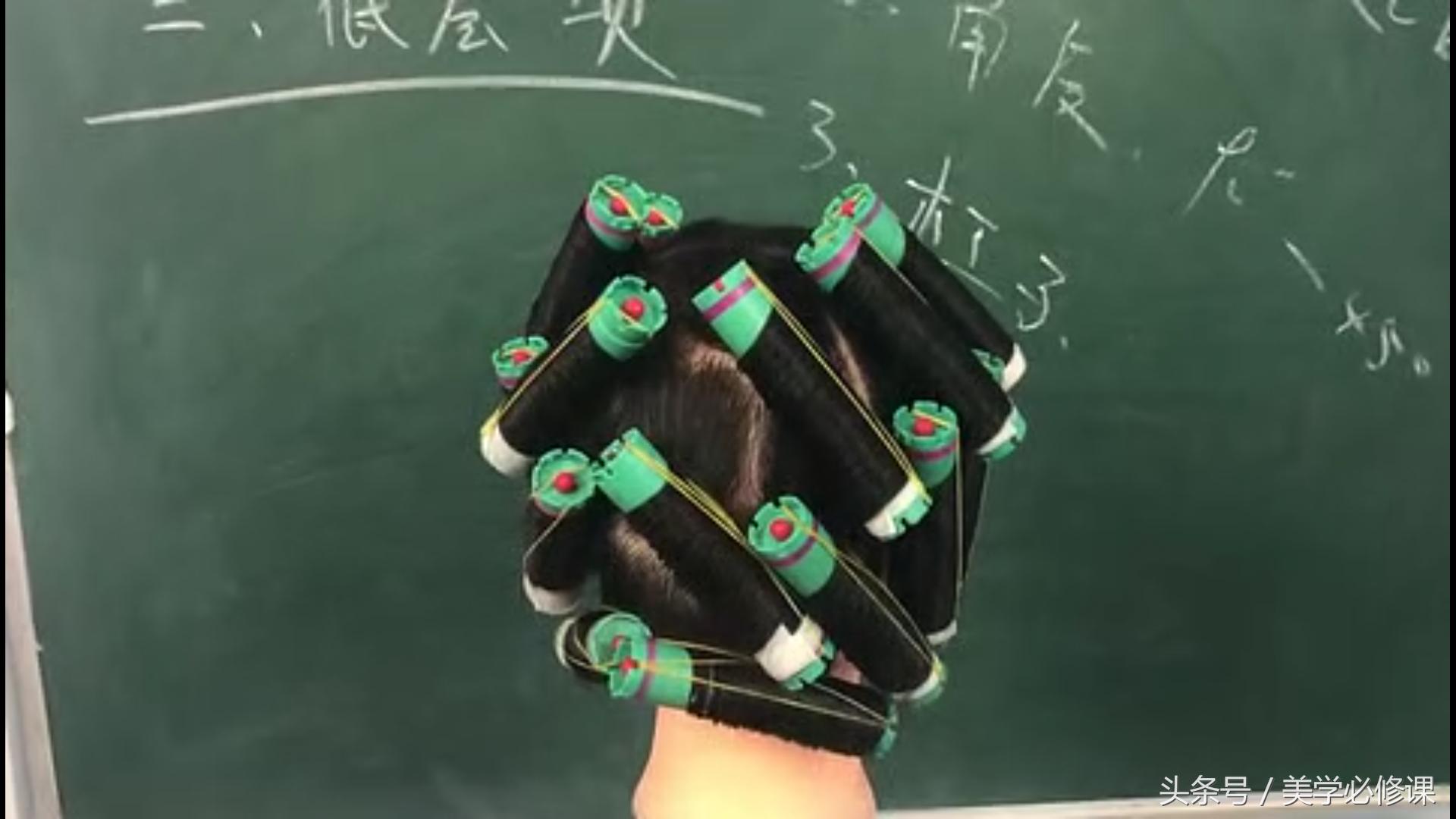 发梢直的蛋蛋卷烫发排杠教程,烫发发型及排杠教程