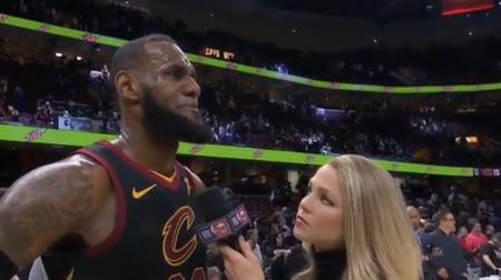 16年夺冠后詹皇采访,詹皇勒布朗