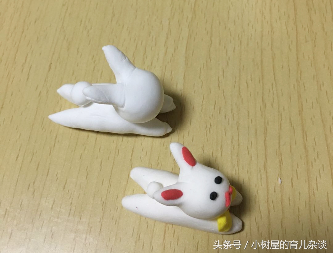 陪孩子做手工粘土,幼儿亲子制作黏土人