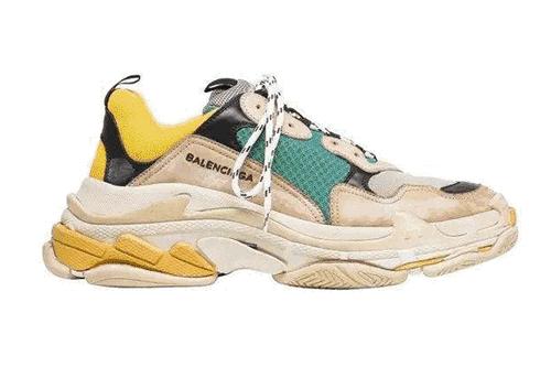 巴黎世家老爹鞋triples复古运动鞋,巴黎世家黑粉老爹鞋