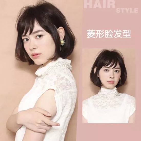 菱形脸适合蛋蛋卷短发发型,菱形脸短发烫发发型图片