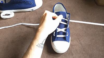 adidas贝壳头鞋带不打结系法,运动鞋鞋带系法教程男板鞋免打结