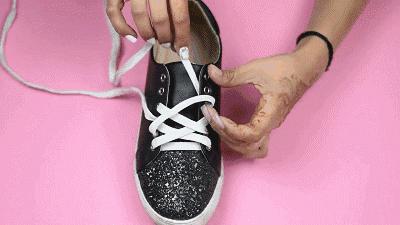 adidas贝壳头鞋带不打结系法,运动鞋鞋带系法教程男板鞋免打结