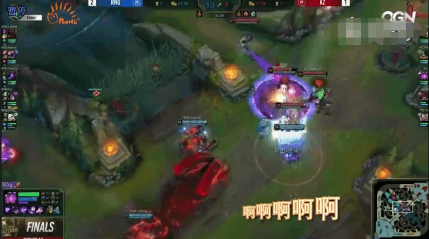 rng翻盘韩国队,rngkz最后一波解说