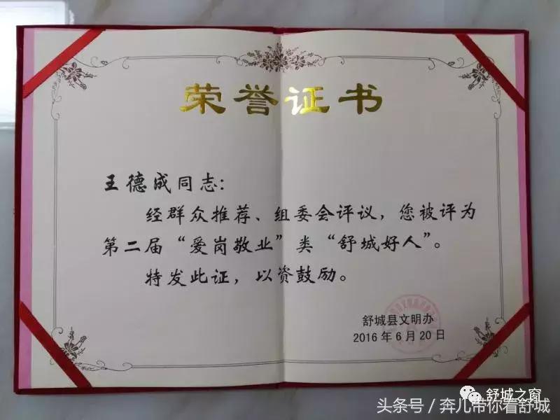 六安市第六届道德模范人物,舒城县好人榜提名