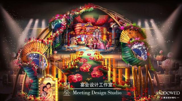 DODOWED婚礼手绘推荐系列之域鉴夜上海主题婚礼手绘作品