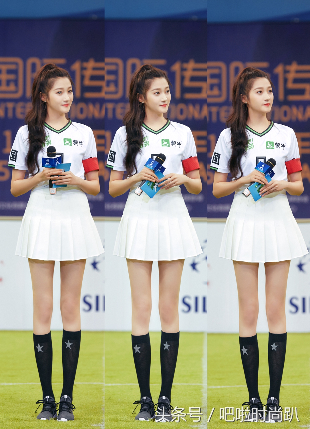 女明星变身足球宝贝,杨幂变身足球宝贝