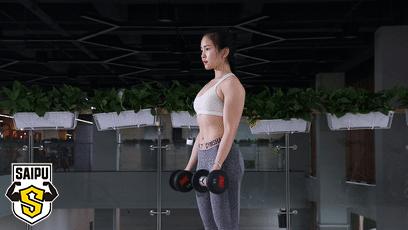 哑铃瘦手臂紧致手臂甩掉拜拜肉,既能瘦手臂又能练出手臂肌肉